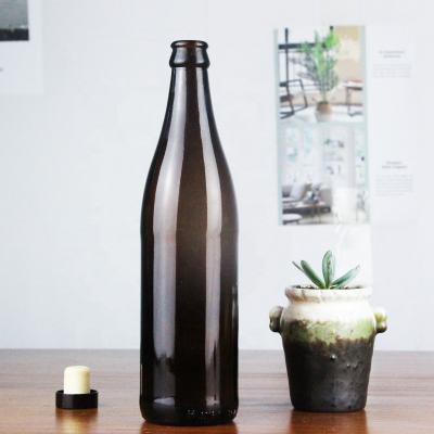 China Beverage Hot Selling Competitive Price China Factory Direct Sale Brown 100ml 375ml 500ml 700ml Beverage Glass Bottle With Screw for sale