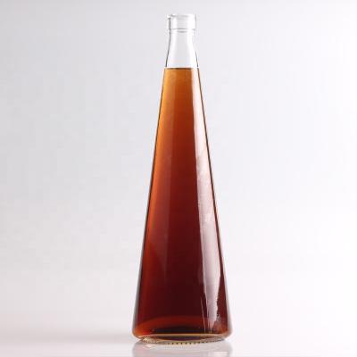 China Beverage Custom Design 75cl Conical Beverage Glass Bottle 75cl Juice Glass Bottles For Sale for sale