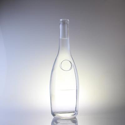 China Distillery In Stock Decoration 1000ml Brandy Glass Bottle With Custom Label for sale