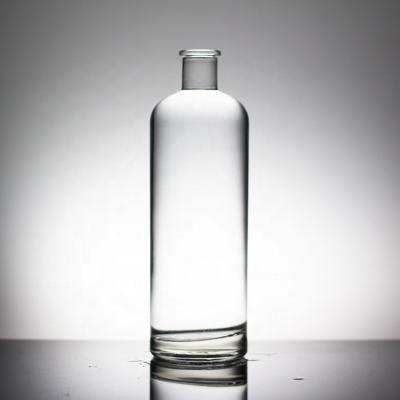 China 1 liter clear glass tequila bottle round tequila glass bottle for sale for sale