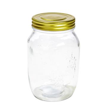 China Canned Food Round Honey Storage Glass Jars Block Food Jars 6oz for sale