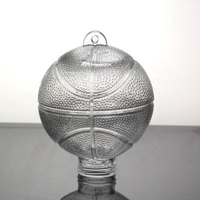 China Liquor Football Shaped Glass Bottle Unique Moon Shape Liquor Bottle Liquor Beverage Bottle for sale