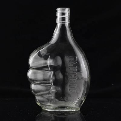 China Inch Shaped Beverage Glass Bottles Wholesale Unique Style 700ml Liquor Bottle for sale