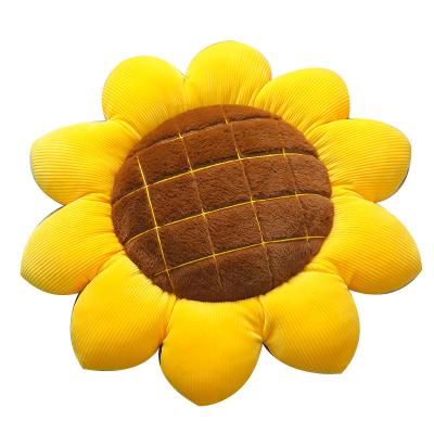 China Floor Sofa Pillow Decoration Mat Stuffed Toy Plush Cushion Sunflower Daisy Pillow Colorful Cherry Blossom Sunflower Plush Sunflowers for sale