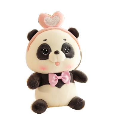 China Cute New Couples Panda Doll Kawaii Plush Soft Panda Toys For Gift 2022 Design Winter Gift for sale