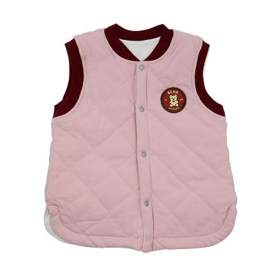 China Autumn Girls Warm Vest Winter High Quality Breathable Thicken Vest Kids Outerwear for sale