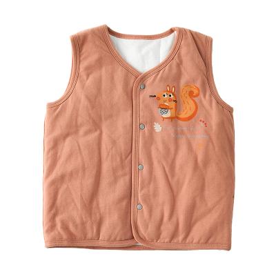 China Manufacturer Offer Good Breathable Winter Kids Cotton Invest Pure Color Wear Warm Cute Vest for sale