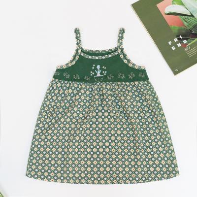 China New Fashion Washable Cotton Girls Dress Summer Children's Wear Slip Dress Children's Clothing for sale