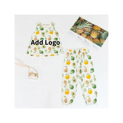 China Wholesale Casual Kids Clothes Outfits Cartoon Outfits Summer Girls Boutique Dressing Sets for sale