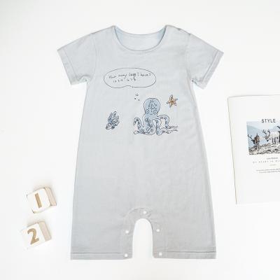 China New Style Anti-pilling Hot Sale Baby Boy Summer Overalls Rompers For Baby Cartoon Cotton Rompers for sale