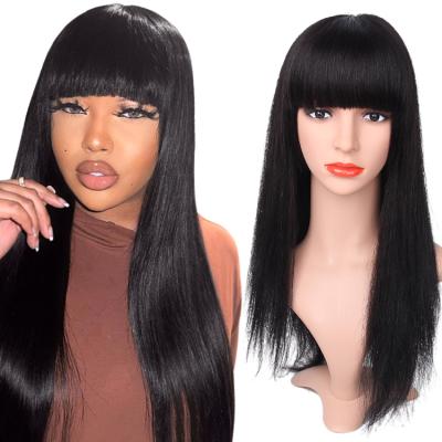 China Other Brazilian Forcuteu Wig Natural Bone Silk Virgin Silk Color Woman Lace Up Non Bangs Bangs Hair Wig for sale