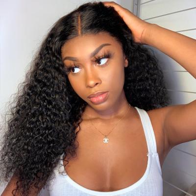 China High Quality Water Wave Forcuteu Cuticle Aligned Virgin HD Swiss Lace Long Deep Water Wave Frontal Raw Hair Wig 100% For Black Women for sale