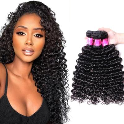 China Wholesale Natural Raw Indian Color Vietnam Woman Vendor Forcuteu Deep Wave Brazilian Cuticle Cuticle Aligned Virgin Deep Wave Hair Bundle for sale