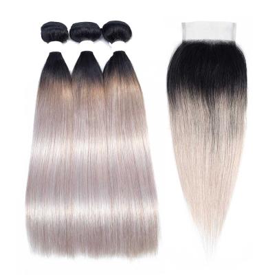 China Curly Curl Forcuteu Wholesale Wig Cuticle Aligned Raw Virgin Double Drawn Raw Brazilian Loose Bone Straight Ombre Hair Silver Bundle for sale