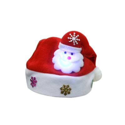 China Nonwoven Customized Nonwoven Fabric Led Light Up Christmas Hats For Adults And Kids for sale