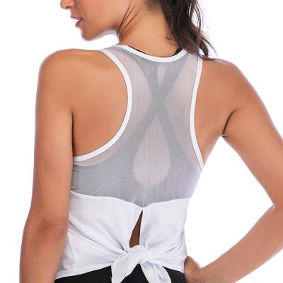 China Workout QUICK DRY Mesh Top Tank Clothing 90% Polyester Women's Gym Sportswear Sleeveless Workout for sale