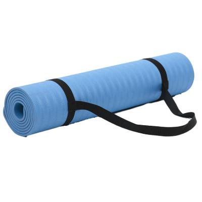 China Custom PE Printing Manufacturers Wholesale Large Eco-Friendly Yoga Mat With Strap for sale