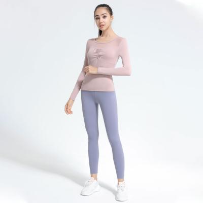 China Breathable Breathable Women Workout Friendly Fitness Top Tight Yoga Tops Long Sleeve Shirt for sale