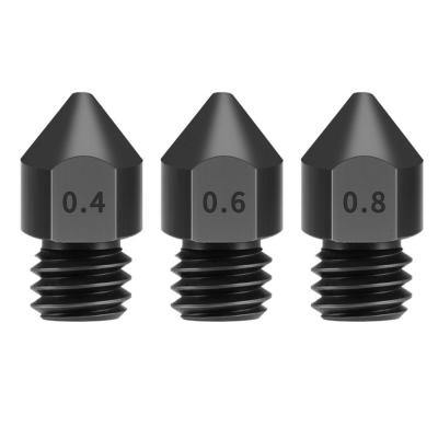 China 3D Printers Hardened Steel Nozzle for Creality CR-10/Ender3 Anet/Makerbot 3D Printer Part High Temperature Resistance - 0.4mm for sale