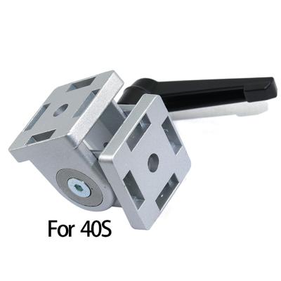 China Industrial and Commerical Die Cast Zinc Alloy Swivel Flexible Joint Connector with Handle Corner Hinge for Aluminum Extrusion Profile 40 Series for sale