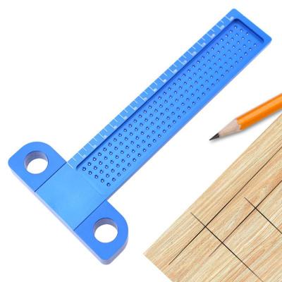 China woodworking measuring & 5 Styles Ruler Position 5 Styles Alloy Woodworking Ruler Scribe T Ruler 160mm Hole Position Cross Mark Gauge Center Multi Center Square for sale