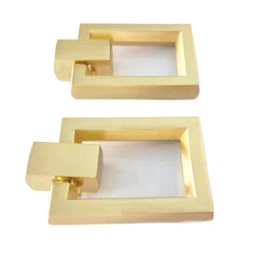 China Modern Dresser Hot Selling Aluminum Handles Chrome Square Gold Cabinet Handle Modern Kitchen for sale