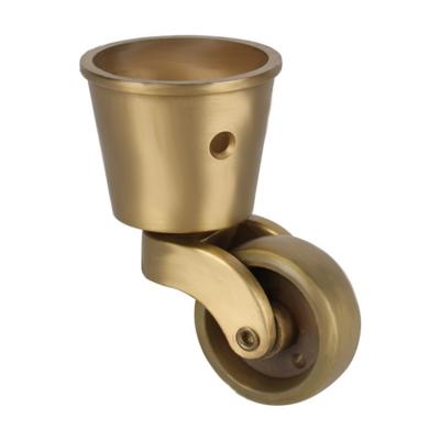 China Hot Modern Factory Sale Vintage Furniture Sofa Casters Antique Brass Caster Wheels for sale