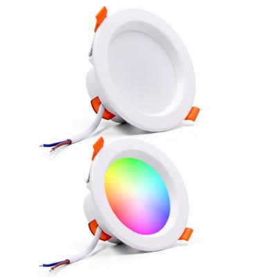 China Modern Led Downlights 5W Australian Standard SAA Approved Zigbee3.0 Smart Wifi RGBW Led Downlights , Voice Controlled By Alexa for sale