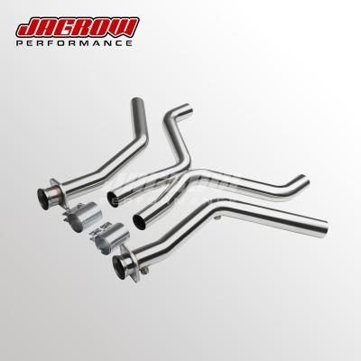 China 304 Stainless Steel High Performance 304SS Exhaust Downpipe For Ford Mustang 12-13 3.7L for sale