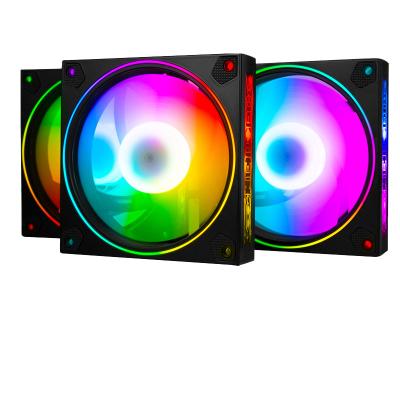 China Computer Case RGB Color Changing LED 5VARGB Temperature Control, Auto Symphony, Large Air Volume, Silent Fan for sale