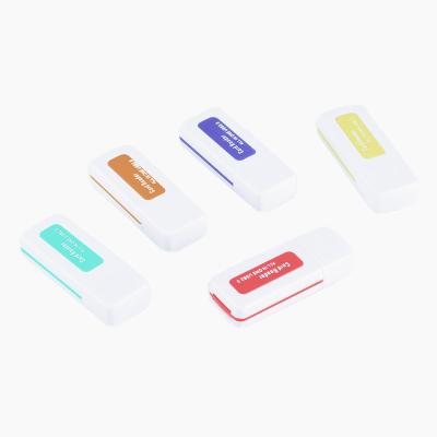 China Hot Selling 4 in 1 Multi Function USB 2.0 Memory Card Reader Mini Shape High Speed ​​Card Reader Adapte For M2 SD DV TF Card HTD01 for sale