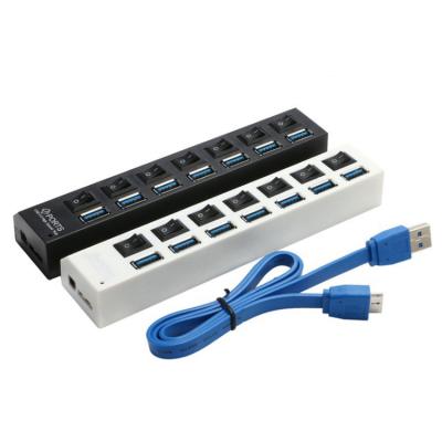 China 7-Port USB 3.0 Multi Hub Portable Super Port Multi Speed ​​Data Transmission USB30 Extender With USB3.0 Switches Splitter 4 Ports for sale