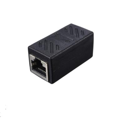 China Shielded RJ45 adapter rj45 connector 8p8c modular jack adapter 8P8C network Ethernet supplement cable RJ45 coupler network through head for sale