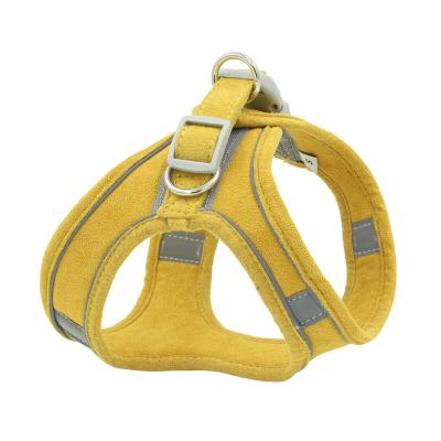 China Factory Price Sustainable Neutral Suede Pet Chest Dog Hand Holding Back Rope for sale