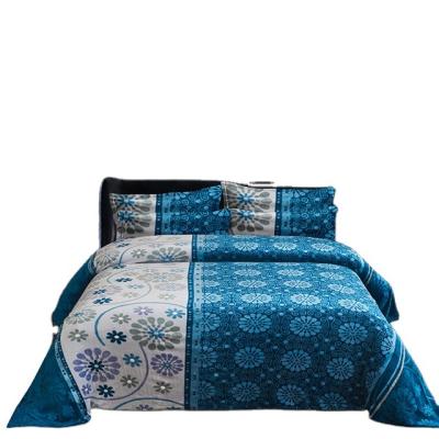 China Home Comforter Quilted Fabric Comforters Bedding Set Cover Winter Bedspread Wholesale Four-piece Suit for sale