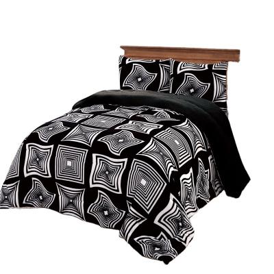 China Hot Selling Anti-pull DONGFANG 100 Polyester Flannel Printed Comforter Sets Luxury for sale