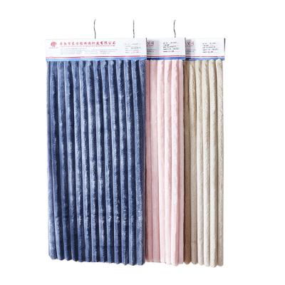 China 100% Polyester Jacquard Fleece Fabric Waterproof Textile Double Sided Decorative Sofa Striped Knitted Fabric for sale