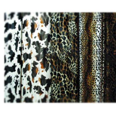 China Shrink-resistant Velboa print with wave embossed knitted fabric for sale