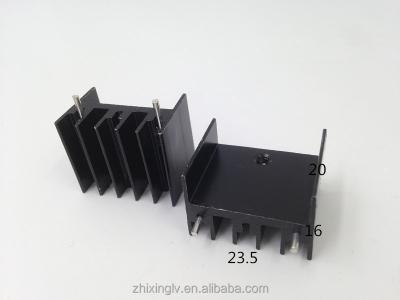 China Heatsink made in China TO-220 aluminum heatsink diode heatsink and transistor heatsink 23.5*16-20 for sale