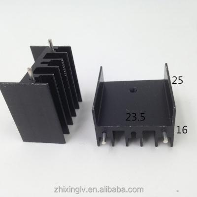 China China Hot Selling Electrophoretic Transistor Heatsink And AT - 220 Heatsink 23.5*16-25 Aluminum Heatsink Shapes Profiles for sale