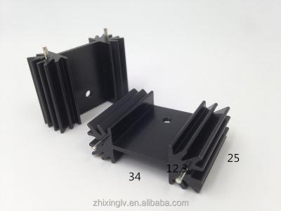 China Heatsink made in China high quality and low price 34*12.3-25 diode heatsink heatsink TO-220 transistor heatsink for sale