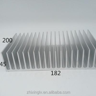 China 6000 series extrsion aluminum industrial profile radiator for aluminum radiator 182*45-200 sink for sale