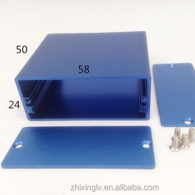 China With Customed Aluminum Power Supply Box Suppliers 58*24-50 Length Aluminum Extrusion Box for sale