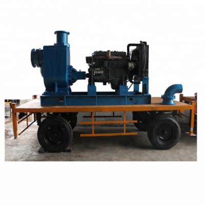 China Sewage Self Priming Diesel Engine Oil Pump Trailer Type Sewage Transfer for sale