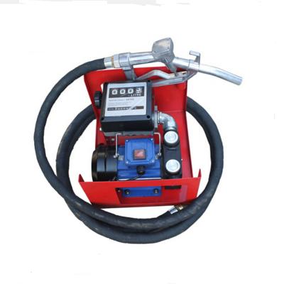 China Electric Oil Transfer DYB80 Fuel Transfer Pump with FM-120L Nozzle, 4m Hose and Flow Meter for sale