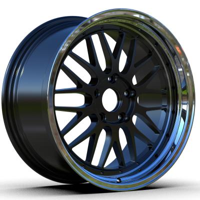 China A038 Hyper Alloy Machine Aluminum Black Lip With Rivets 19 Inch 9.5J Wheel Rim for sale