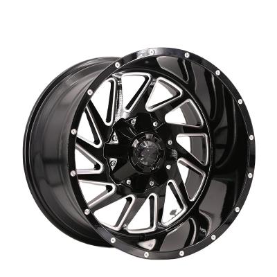 China Factory Custom Aluminum Alloy DM109 20 Off-Road Vehicle Factory Custom Rines 4X4 Deep Plate Black Alloy Wheel Rim for sale