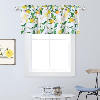 China Yelllow Single Lemon Valance - 52 x 18 inch Printed 100% Polyester Valance 1 Panel/Pack for sale