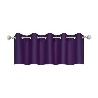 China Single Solid Valance 70x18 Inch Blackout Purple Grommet Style Valance 100% Polyester 1PC/Package for sale