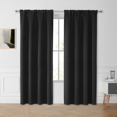 China Blackout Blackout Curtains For Living Room Sound Deadening Light Blocking Thermal Insulated Drapes Made By 235GSM Triple Weave Fabric for sale